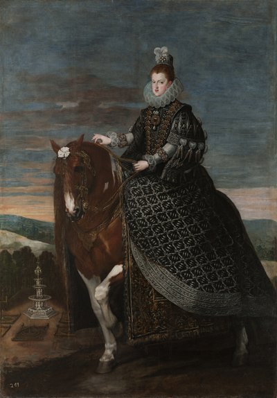 Ruiterportret van Margarita van Oostenrijk, tussen 1630 en 1635 door Diego Velázquez