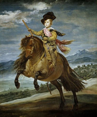 Ruiterportret van Prins Balthasar Charles door Diego Velázquez