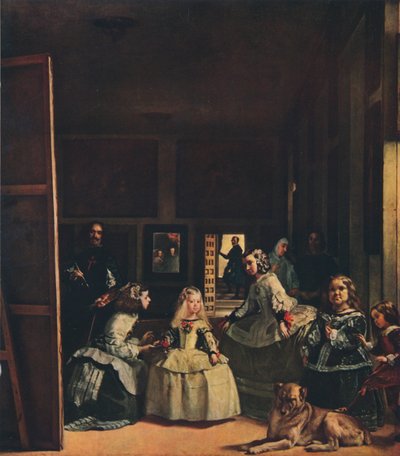 Las Meninas, of De Familie van Felipe IV, ca. 1656 door Diego Velázquez