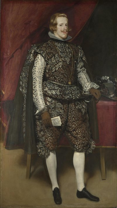Filips IV van Spanje in bruin en zilver, ca. 1631 door Diego Velázquez