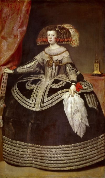 Portret van Mariana van Oostenrijk 1634-1696 door Diego Velázquez