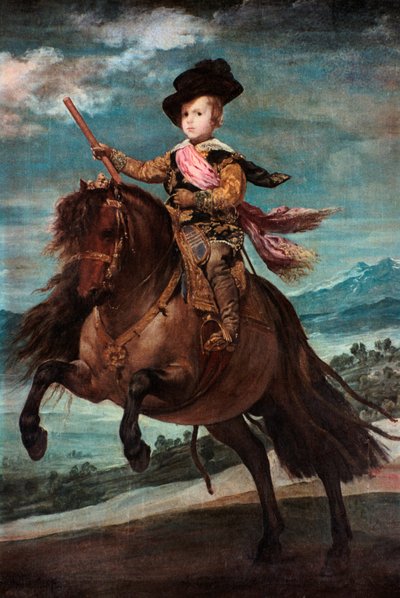 Prins Baltasar Carlos te paard, 1635-36 door Diego Velázquez