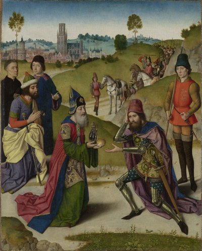 De ontmoeting van Abraham en Melchizedek door Dieric Bouts