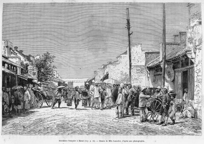 Franse residentie in Hanoi door Dieudonne Auguste Lancelot