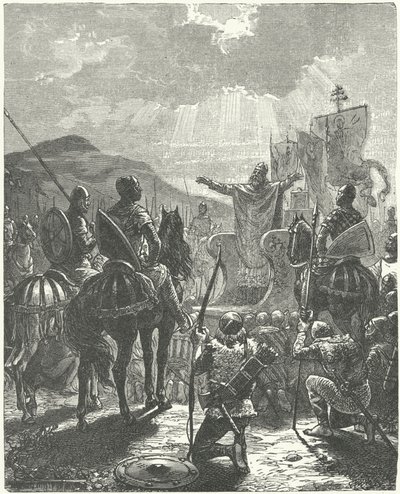 Paus Innocentius III predikt de Albigenzische Kruistocht door Diogene Ulysse Napoleon Maillart