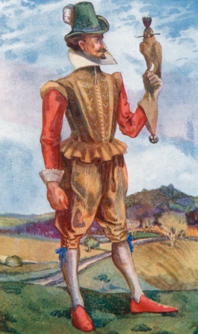 Een man uit de tijd van Jacobus I 1603-1625 door Dion Clayton Calthrop