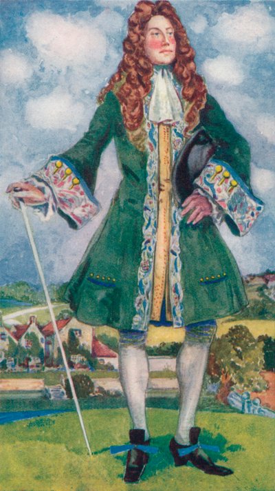 Een man uit de tijd van Willem en Maria, 1907 door Dion Clayton Calthrop