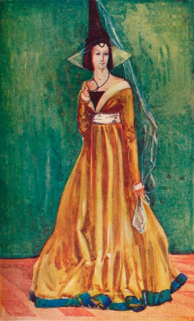 Een vrouw uit de tijd van Edward IV, 1907 door Dion Clayton Calthrop