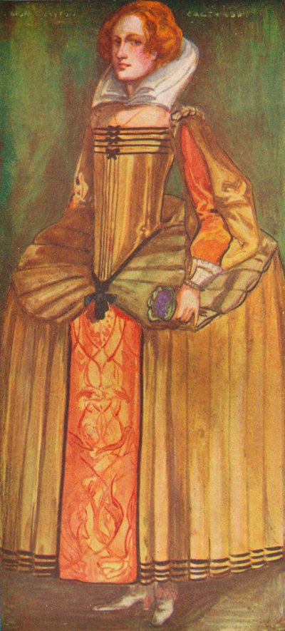 Een Vrouw Uit De Tijd Van Elizabeth, 1907 door Dion Clayton Calthrop