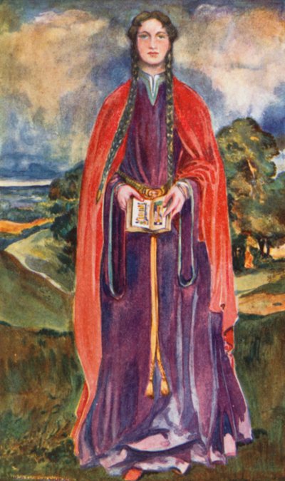 Een vrouw uit de tijd van Hendrik I 1100-1135 door Dion Clayton Calthrop