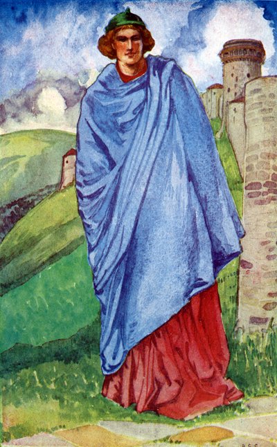 Mannenkostuum tijdens het bewind van Hendrik III (1216-1272) door Dion Clayton Calthrop