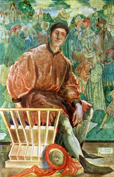 Mannenkostuum tijdens het bewind van Hendrik VI (1422-1461) door Dion Clayton Calthrop