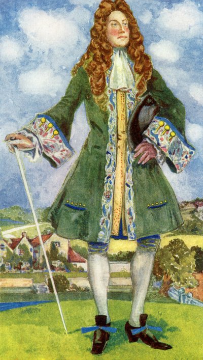 Mannenkostuum in het bewind van Willem en Mary (1689-1702) door Dion Clayton Calthrop