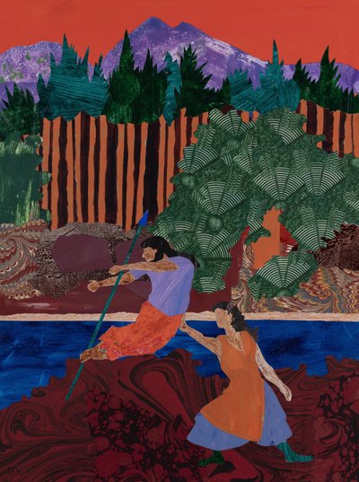 Onderhandelen binnen het huwelijk (collage) door Dione Verulam