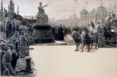 Allegorie van de Wereldtentoonstelling gevierd in Barcelona in 1888 door Dionisio Baixeras Verdaguer