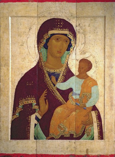 Madonna en Kind Hodigitria, Russische icoon, 1502 door Dionysius