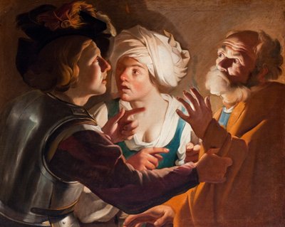 De verloochening van Sint-Pieter door Dirck Baburen van