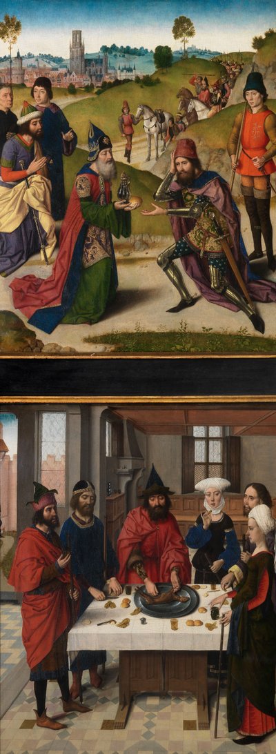 Detail van het altaarstuk van het Heilig Sacrament, c.1464-68 door Dirck Bouts