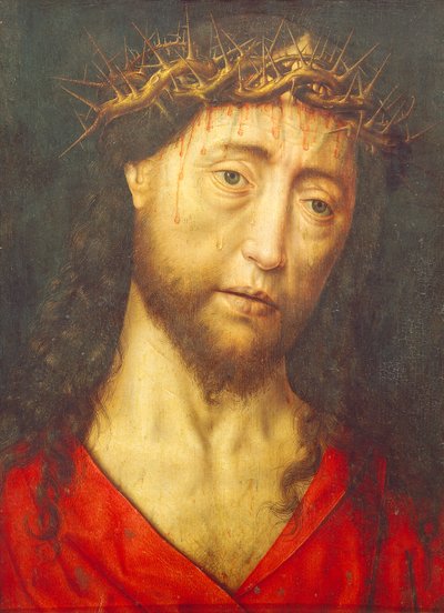 Hoofd van Christus met doornenkroon door Dirck Bouts