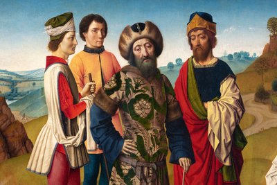 Martelaarschap van Sint Erasmus (detail) door Dirck Bouts