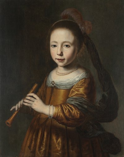 Portret van Elizabeth Spiegel door Dirck Dircksz. Santvoort
