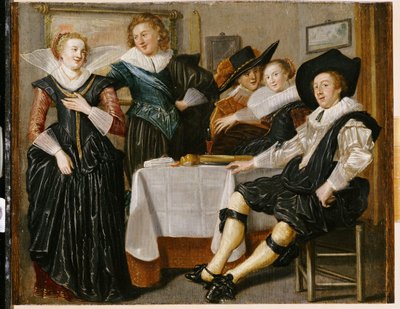 Een Vrolijk Gezelschap in een Interieur door Dirck Hals