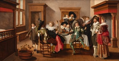 Een vrolijk gezelschap in een interieur, c.1615-25 door Dirck Hals