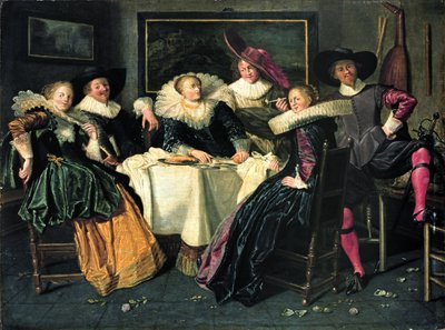 Vrolijk gezelschap door Dirck Hals