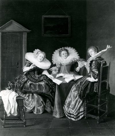 Muziekscène, 1637 door Dirck Hals