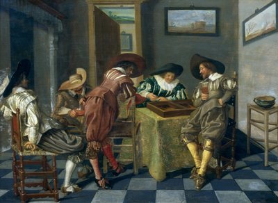 Het Spel Backgammon door Dirck Hals