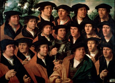 Groepsportret van de Amsterdamse Schutterscompagnie, 1532 door Dirck Jacobsz