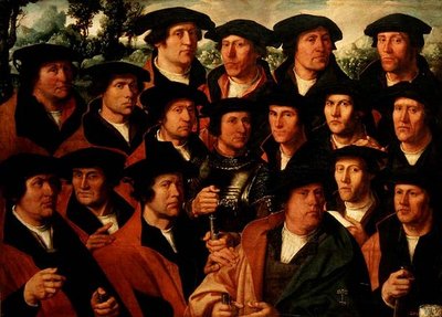 Groepsportret van de schietvereniging van Amsterdam door Dirck Jakobsz