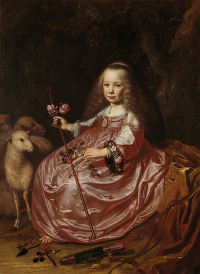 Portret van Clara Alewijn, 1644 door Dirck Santvoort