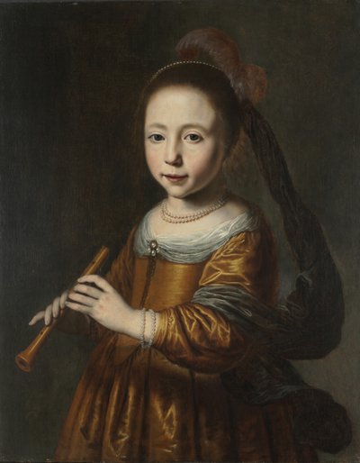 Portret van Elizabeth Spiegel, 1639 door Dirck Santvoort