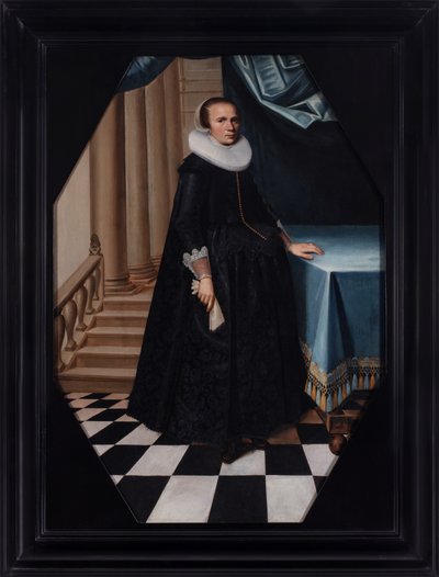 Portret van een dame door Dirck Santvoort