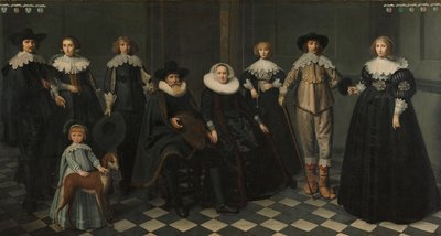 Portret van de familie van Dirck Bas Jacobsz, burgemeester van Amsterdam, 1634-35 door Dirck Santvoort