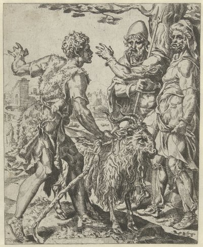 Chira op zoek naar de prostituee door Dirck Volckertsz. Coornhert (attributed to)