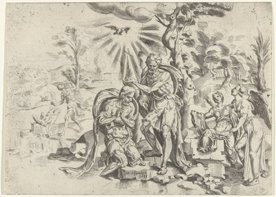 Doop van Christus door Dirck Volckertsz. Coornhert (attributed to)