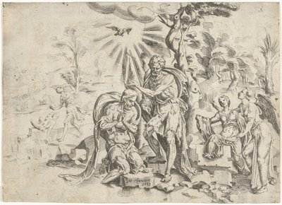 Doop van Christus door Dirck Volckertsz. Coornhert (attributed to)