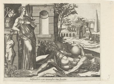 Geduld overwint het geluk door Dirck Volckertsz. Coornhert (attributed to)