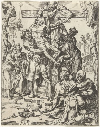 Kruisafneming door Dirck Volckertsz. Coornhert (attributed to)