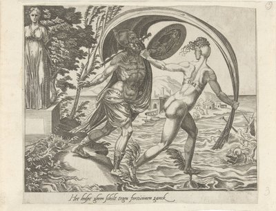 Men kan zich niet verdedigen tegen het lot door Dirck Volckertsz. Coornhert (attributed to)