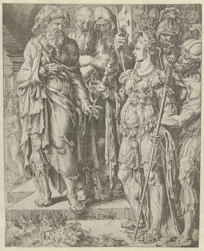 Tamar toont het onderpand door Dirck Volckertsz. Coornhert (attributed to)