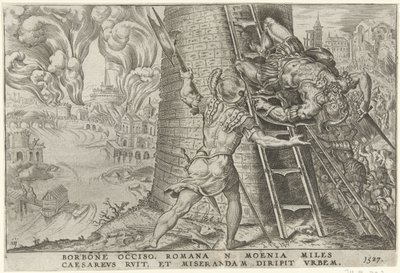 Bestorming van Rome, 1527 door Dirck Volckertsz. Coornhert