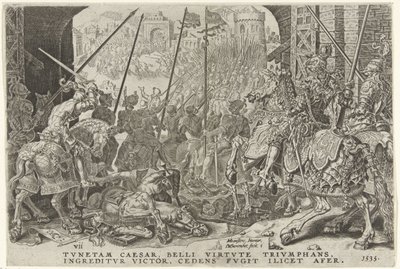 Inname van Tunis, 1535 Overwinningen van Karel V (series title) door Dirck Volckertsz. Coornhert