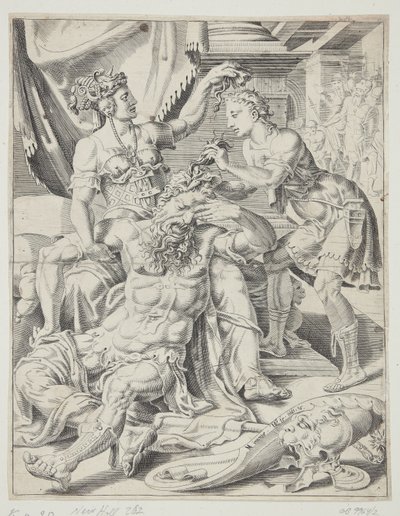 Samson en Delila door Dirck Volckertsz. Coornhert