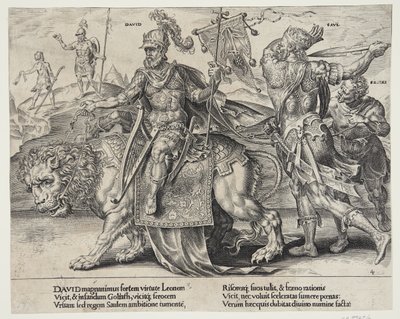 De triomf van David door Dirck Volckertsz. Coornhert