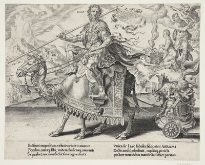 De triomf van Isaac door Dirck Volckertsz. Coornhert