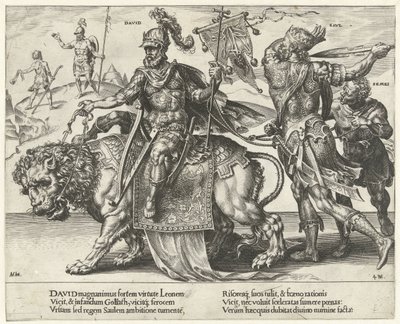 Triomf van David door Dirck Volckertsz. Coornhert