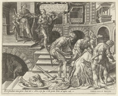 Voorbereidingen voor het bruiloftsfeest door Dirck Volckertsz. Coornhert